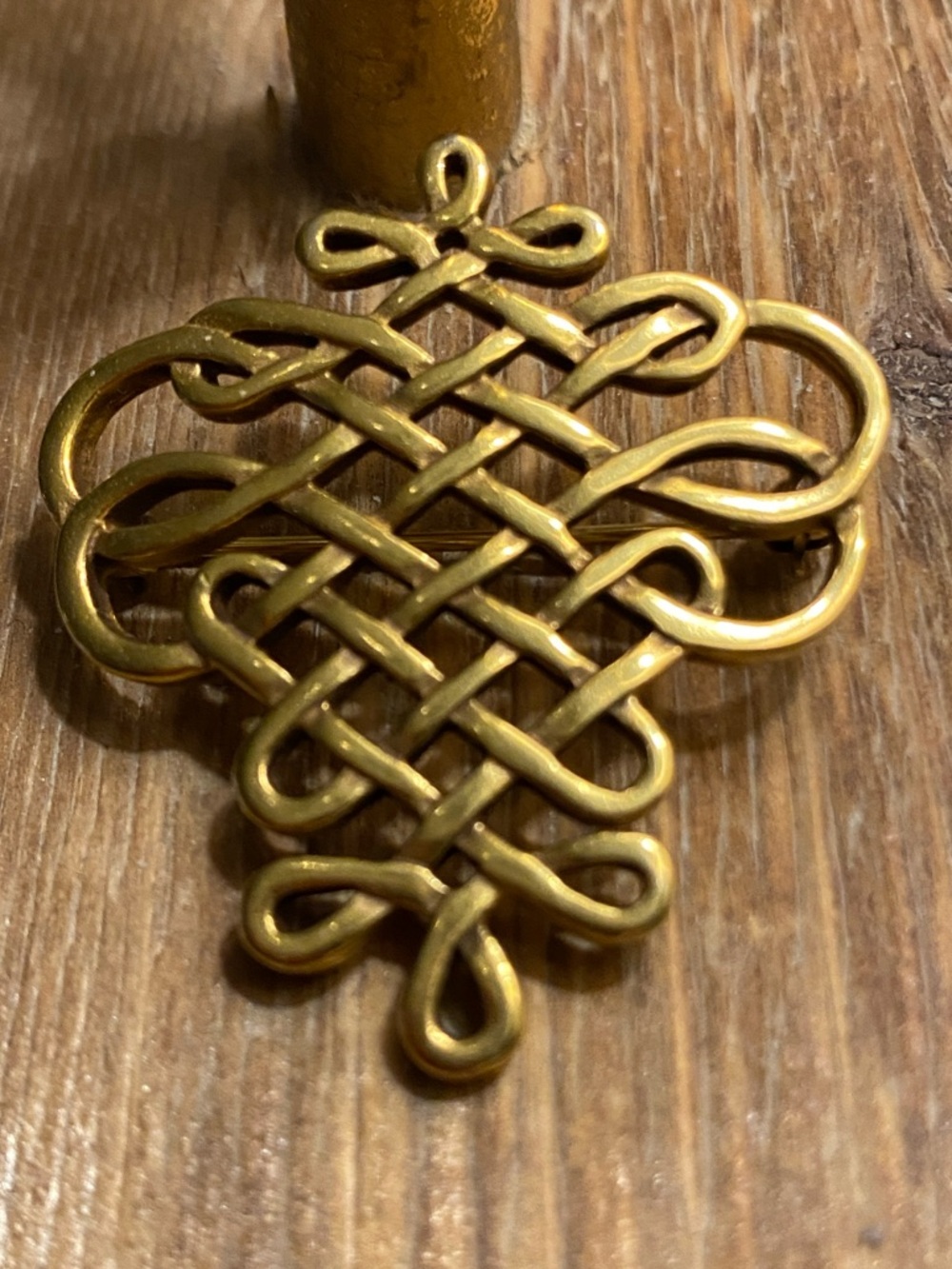 Museum of Fine Arts Celtic Knot Brass & 24K Gold plate